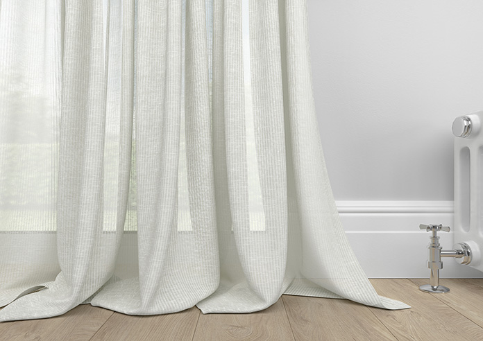 Pesaro Stripe Voile, White - Made to Measure Curtains - Image 6